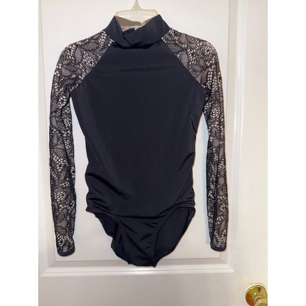 Balera Dance Leotard Black Longsleeve Size Large Child